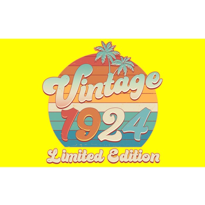 Retro Tropical Vintage 1924 Limited Edition 100th Birthday Bumper Sticker