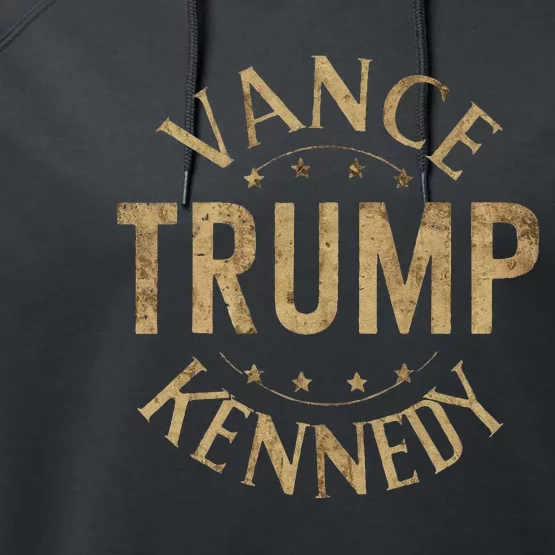 Red Trump Vance Kennedy Design Performance Fleece Hoodie