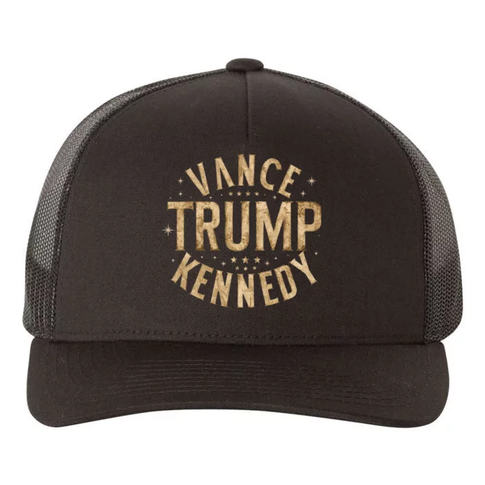 Red Trump Vance Kennedy Design 2024 Yupoong Adult 5-Panel Trucker Hat