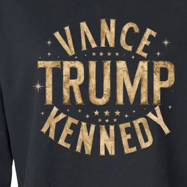 Red Trump Vance Kennedy Design 2024 Cropped Pullover Crew