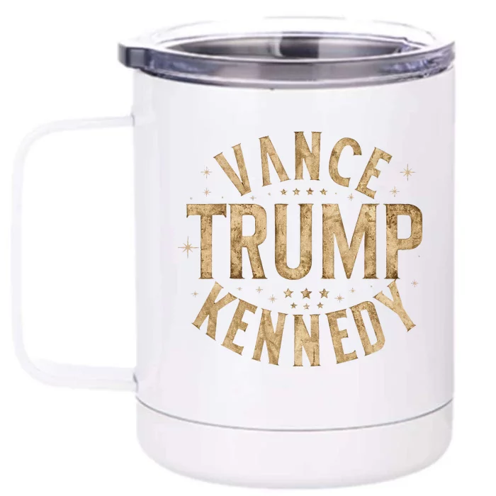 Red Trump Vance Kennedy Design 2024 Front & Back 12oz Stainless Steel Tumbler Cup