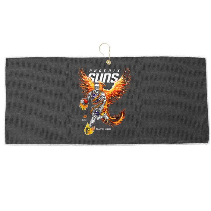 Rally The Valley Phoenix Basketball Large Microfiber Waffle Golf Towel