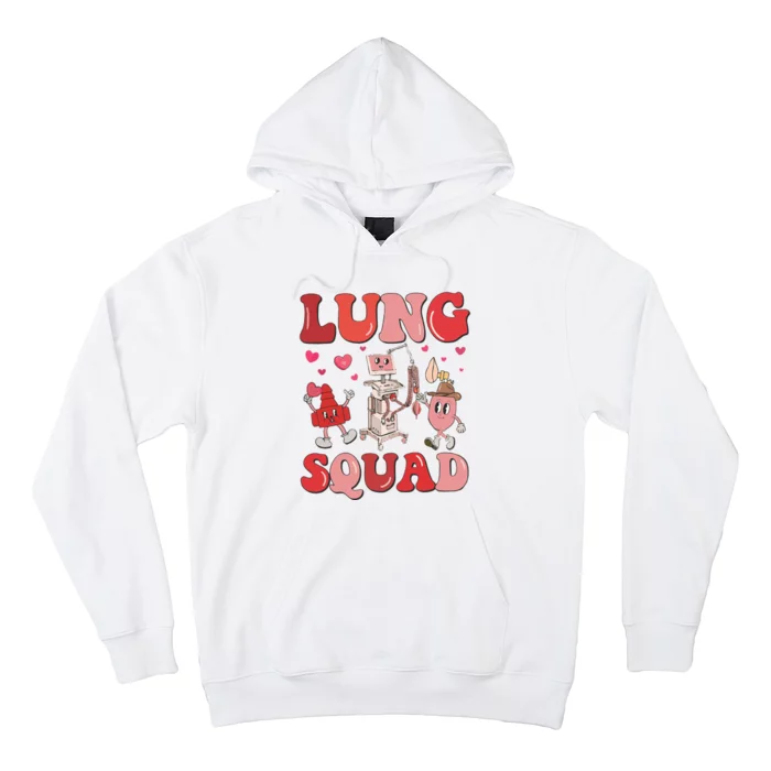 Respiratory Therapist Valentine Lung Squad Hoodie