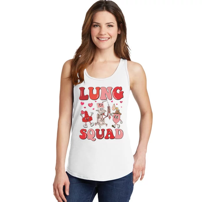 Respiratory Therapist Valentine Lung Squad Ladies Essential Tank