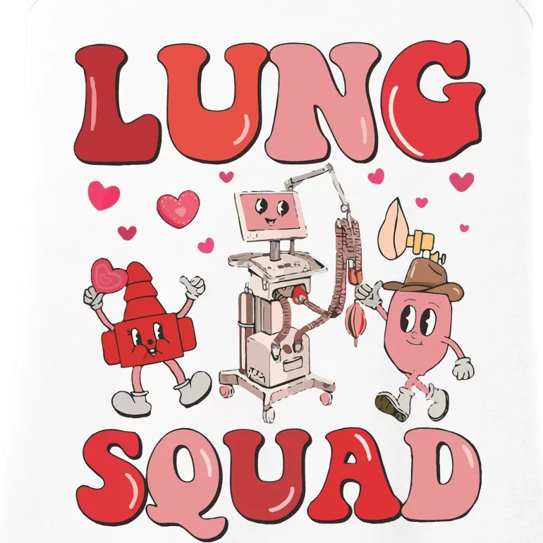 Respiratory Therapist Valentine Lung Squad Ladies Essential Tank