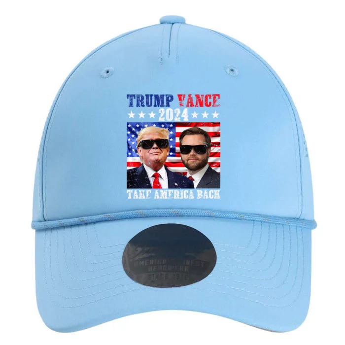 Retro Trump Vance 2024 Take America Back American Flag Performance The Dyno Cap