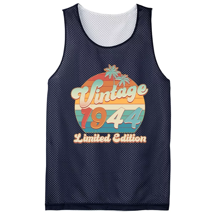 Retro Tropical Vintage 1944 Limited Edition 80th Birthday Mesh Reversible Basketball Jersey Tank