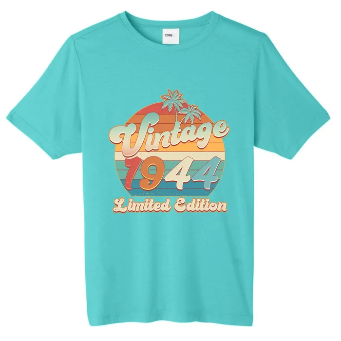 Retro Tropical Vintage 1944 Limited Edition 80th Birthday ChromaSoft Performance T-Shirt