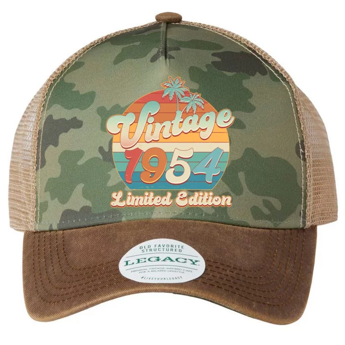 Retro Tropical Vintage 1954 Limited Edition 70th Birthday Legacy Tie Dye Trucker Hat