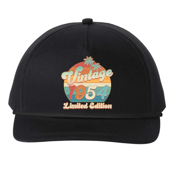 Retro Tropical Vintage 1954 Limited Edition 70th Birthday Snapback Five-Panel Rope Hat