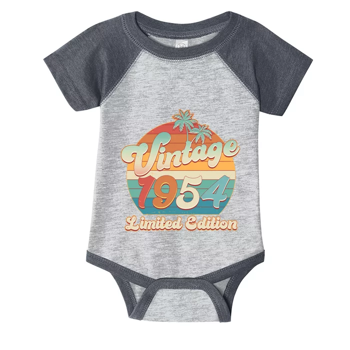 Retro Tropical Vintage 1954 Limited Edition 70th Birthday Infant Baby Jersey Bodysuit