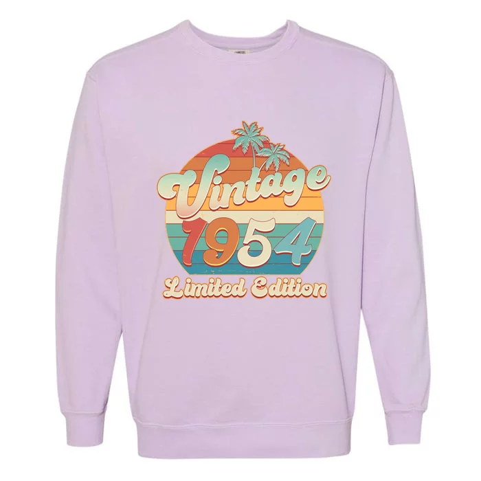 Retro Tropical Vintage 1954 Limited Edition 70th Birthday Garment-Dyed Sweatshirt