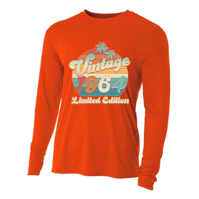 Retro Tropical Vintage 1964 Limited Edition 60th Birthday Cooling Performance Long Sleeve Crew