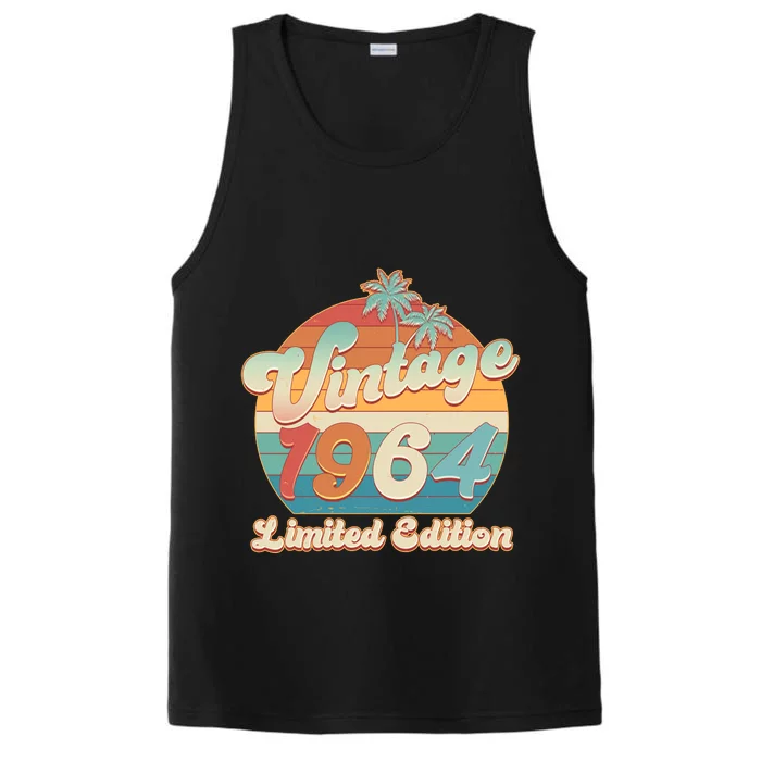 Retro Tropical Vintage 1964 Limited Edition 60th Birthday Performance Tank