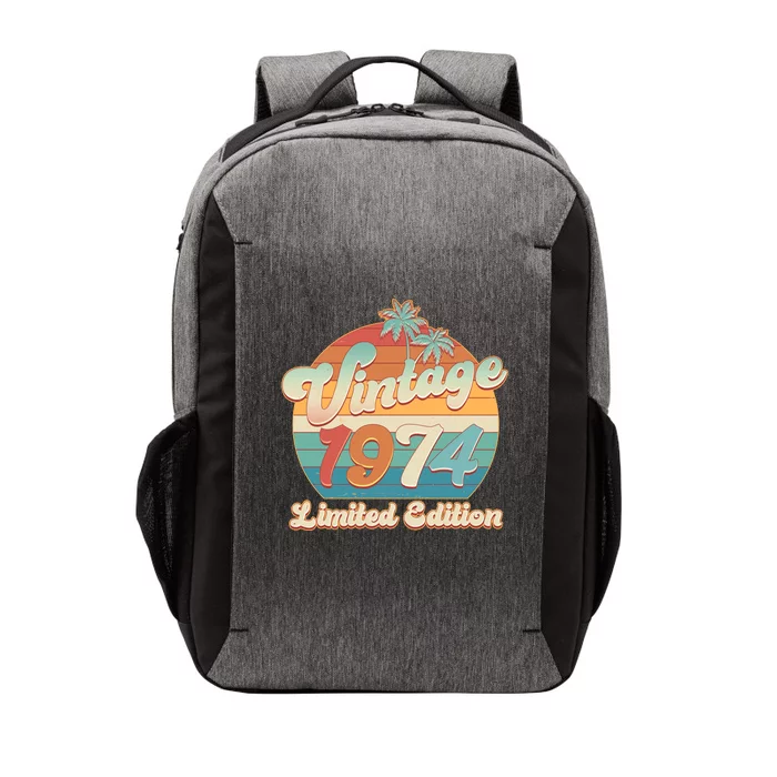 Retro Tropical Vintage 1974 Limited Edition 50th Birthday Vector Backpack