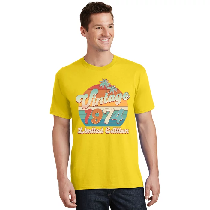 Retro Tropical Vintage 1974 Limited Edition 50th Birthday T-Shirt