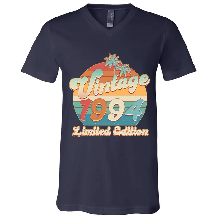 Retro Tropical Vintage 1994 Limited Edition 30th Birthday V-Neck T-Shirt