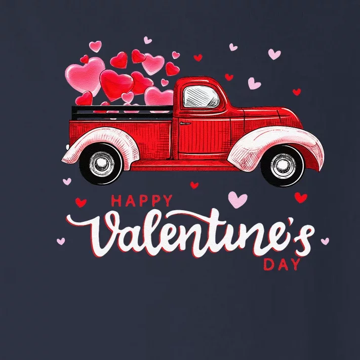 Red Truck With Hearts Happy Valentine's Day Gifts For Women Toddler Long Sleeve Shirt