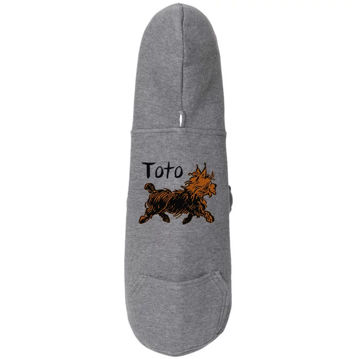 Retro Toto Wizard Of OZ Dog Art DesignFunny Fairytale Doggie 3-End Fleece Hoodie