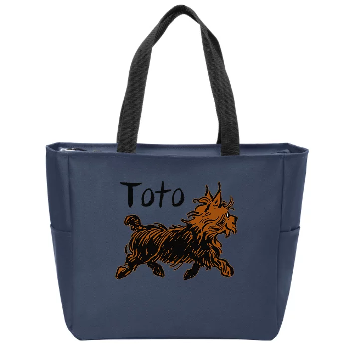 Retro Toto Wizard Of OZ Dog Art DesignFunny Fairytale Zip Tote Bag