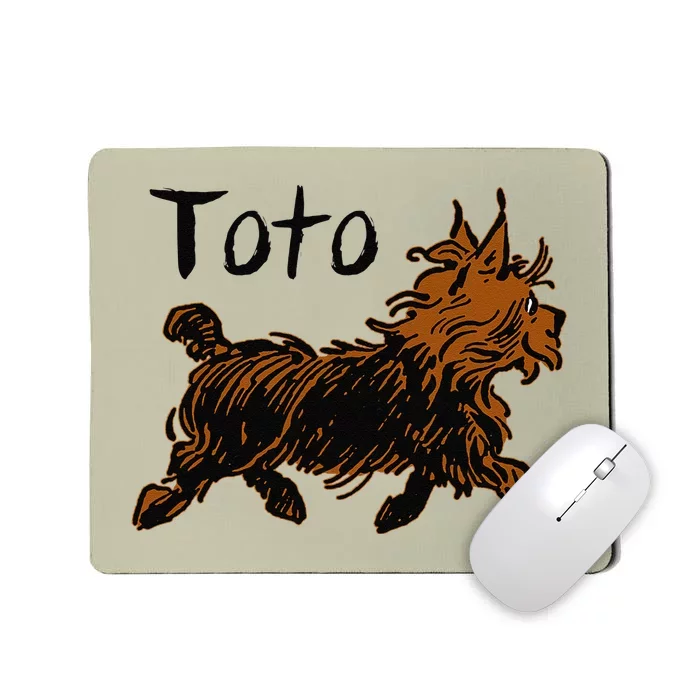 Retro Toto Wizard Of OZ Dog Art DesignFunny Fairytale Mousepad