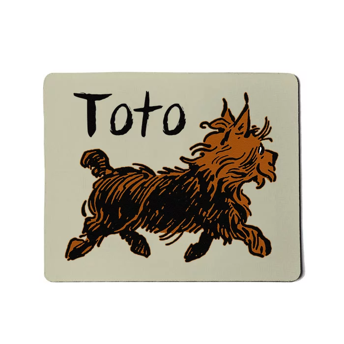 Retro Toto Wizard Of OZ Dog Art DesignFunny Fairytale Mousepad