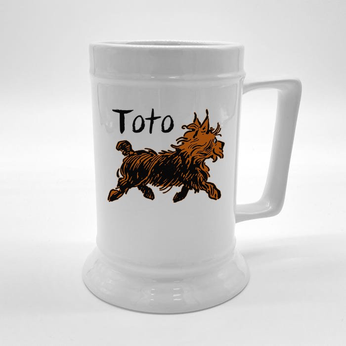 Retro Toto Wizard Of OZ Dog Art DesignFunny Fairytale Front & Back Beer Stein