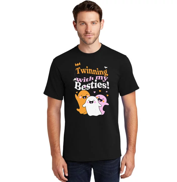 retro Twinning With My Besties Halloween Ghosts Tall T-Shirt