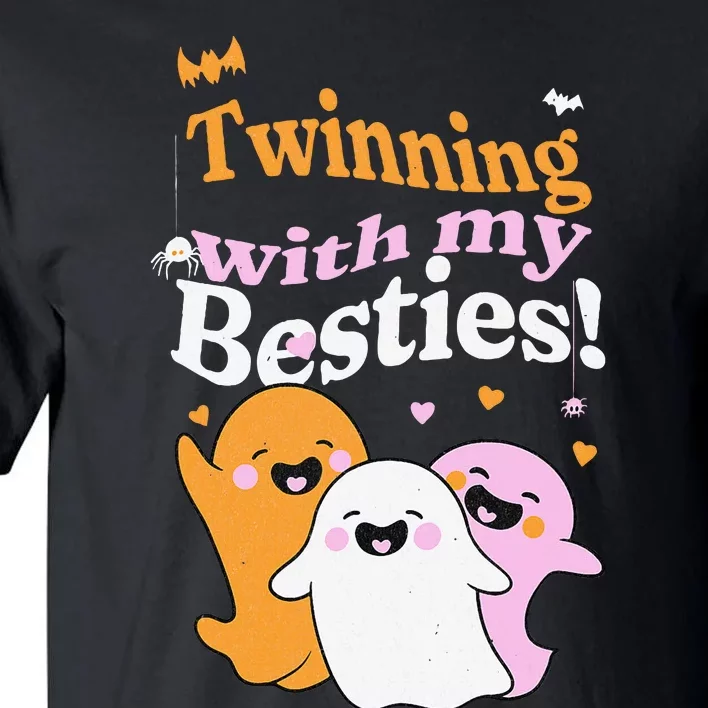 retro Twinning With My Besties Halloween Ghosts Tall T-Shirt