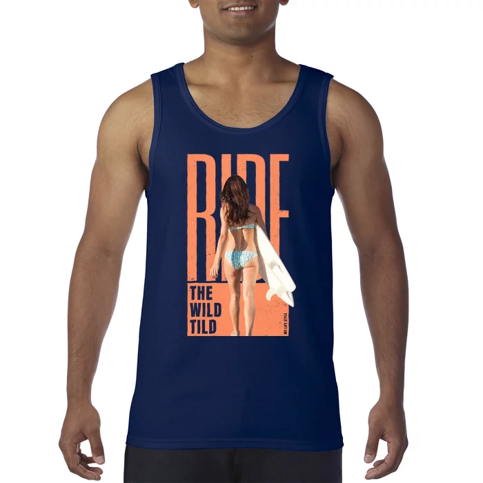 Ride The Wild Woman Surfing Tank Top