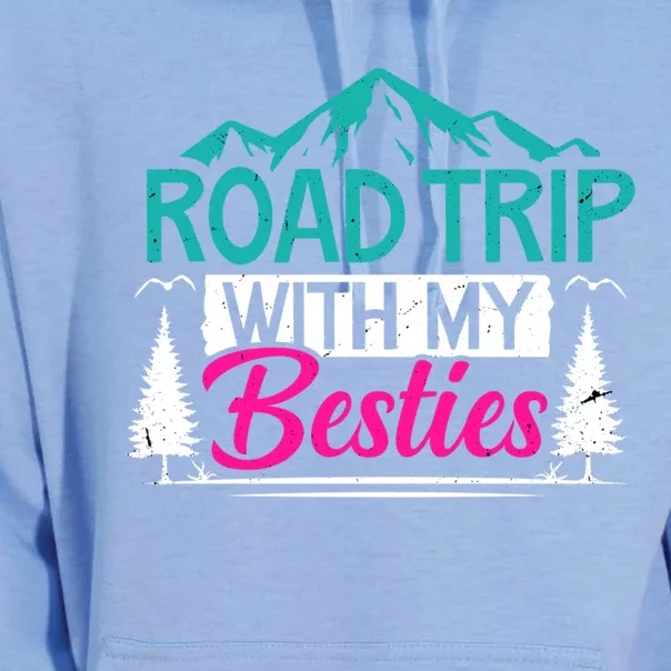 Road Trip With My Bestie Bff Travel Vacation Adventurers Cute Gift Unisex Surf Hoodie