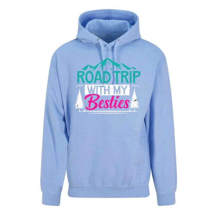 Road Trip With My Bestie Bff Travel Vacation Adventurers Cute Gift Unisex Surf Hoodie