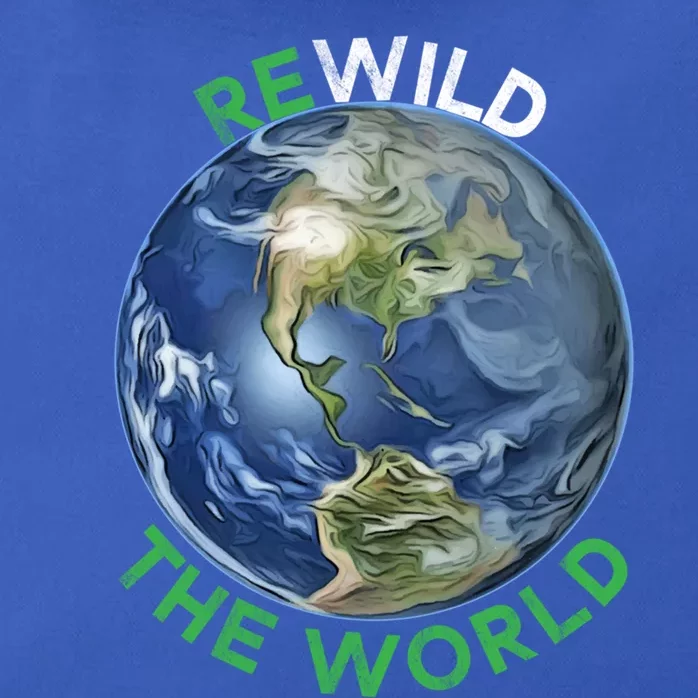 Rewild The World Save Planet Save Mother Earth Day Gift Zip Tote Bag