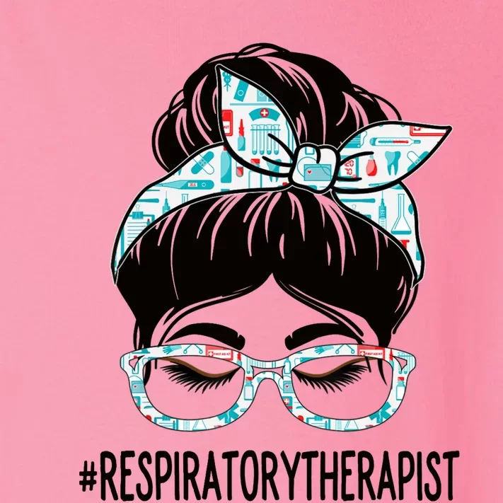 Respiratory Therapist Week Appreciation Day Wo Messy Bun Toddler Long Sleeve Shirt