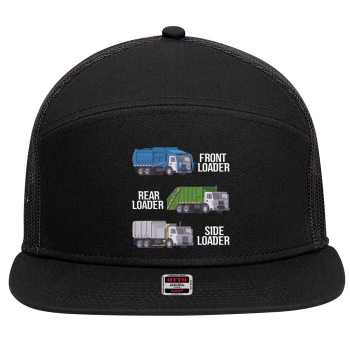 Recycling Trash Waste Separation Garbage Truck 7 Panel Mesh Trucker Snapback Hat