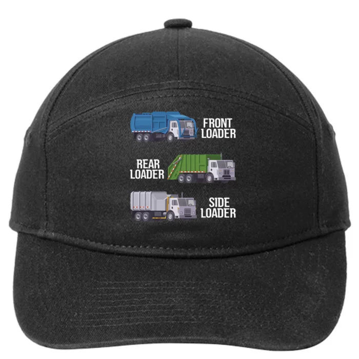 Recycling Trash Waste Separation Garbage Truck 7-Panel Snapback Hat