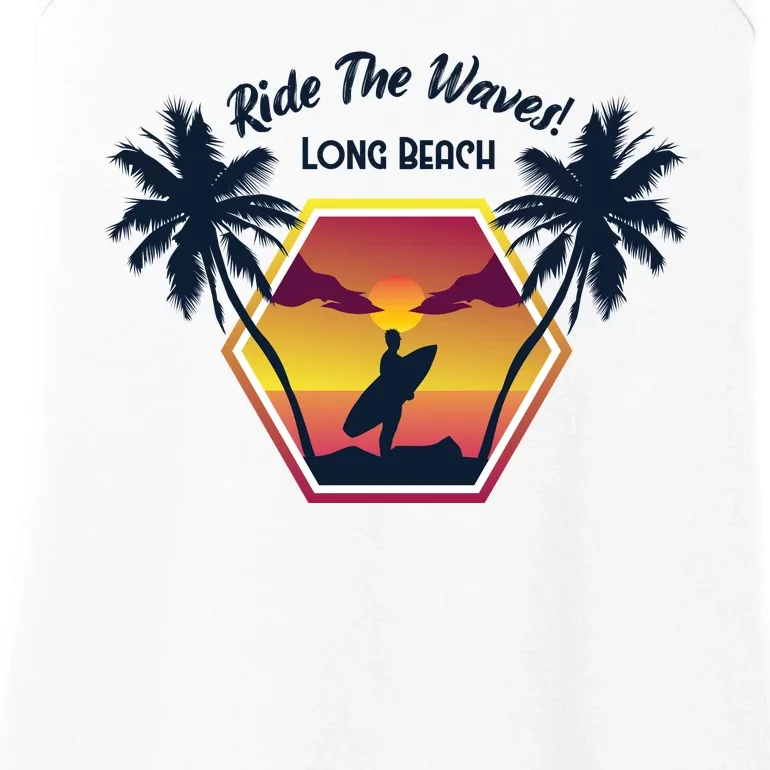 Ride The Waves Long Beach Ladies Essential Tank