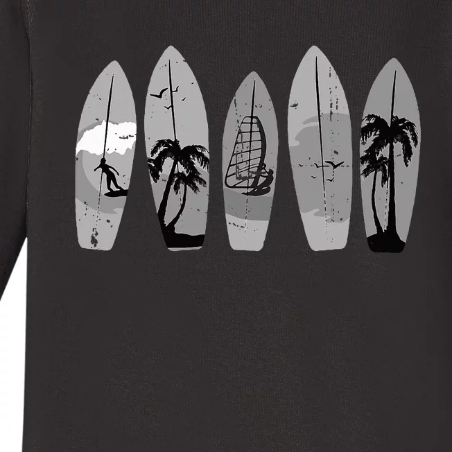 Ride the Waves with a Timeless Surfboard Baby Long Sleeve Bodysuit