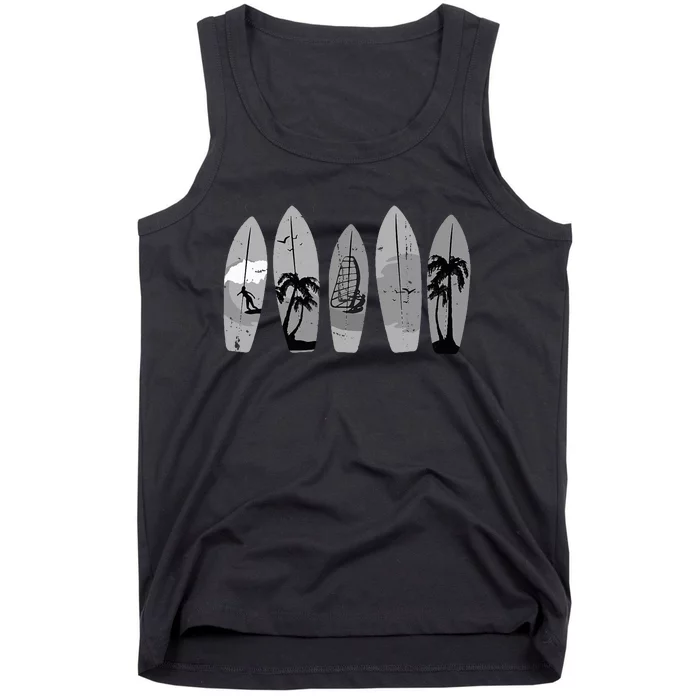 Ride the Waves with a Timeless Surfboard Tank Top