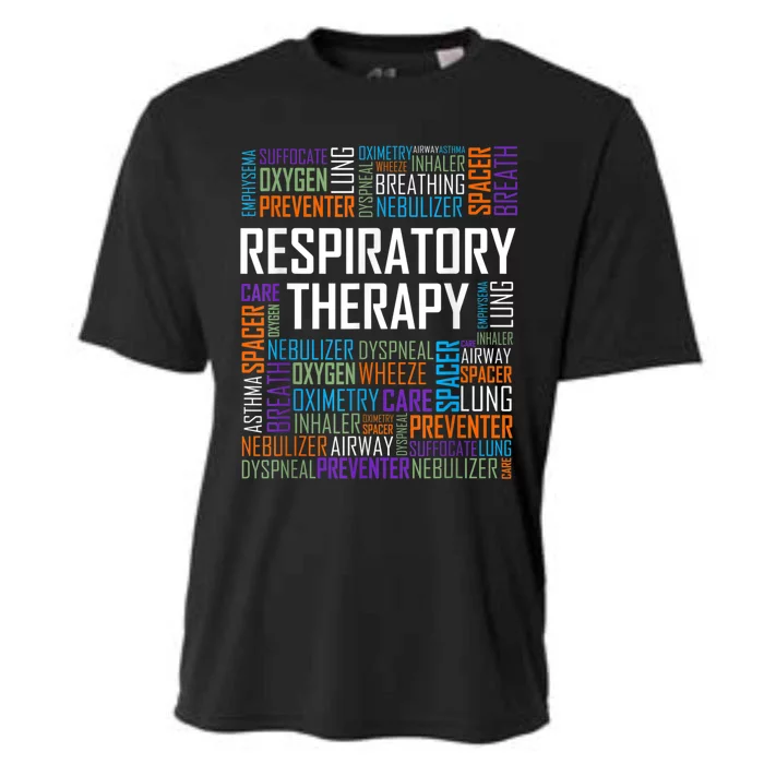 Respiratory Therapist Words Therapy Care Week Cooling Performance Crew T-Shirt