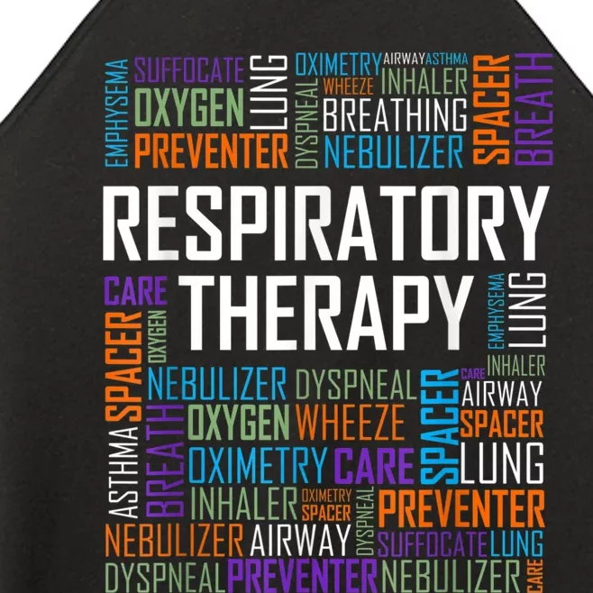 Respiratory Therapist Words Therapy Care Week Women’s Perfect Tri Rocker Tank