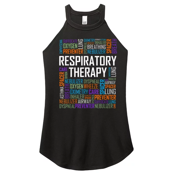 Respiratory Therapist Words Therapy Care Week Women’s Perfect Tri Rocker Tank