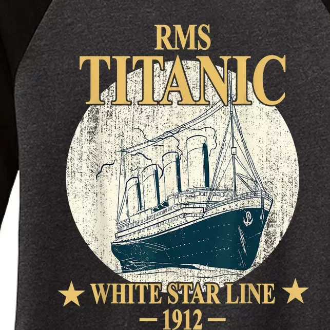 RMS TITANIC White Star Line Cruise Ship 1912 boy girl kid Women's Tri-Blend 3/4-Sleeve Raglan Shirt