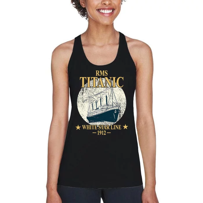 Rms Titanic White Star Line Cruise Ship 1912 Women's Racerback Tank