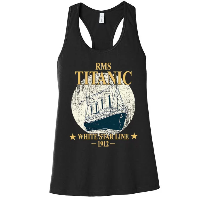 Rms Titanic White Star Line Cruise Ship 1912 Women's Racerback Tank