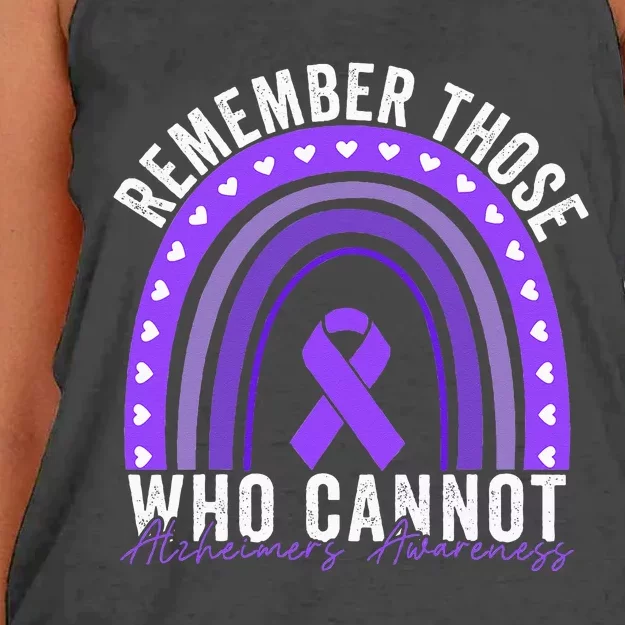 Remember Those Who Cannot Dementia Alzheimer's Awareness Women's Knotted Racerback Tank