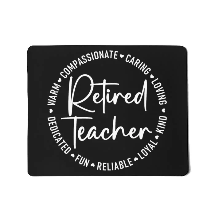 Retired Teacher White Mousepad