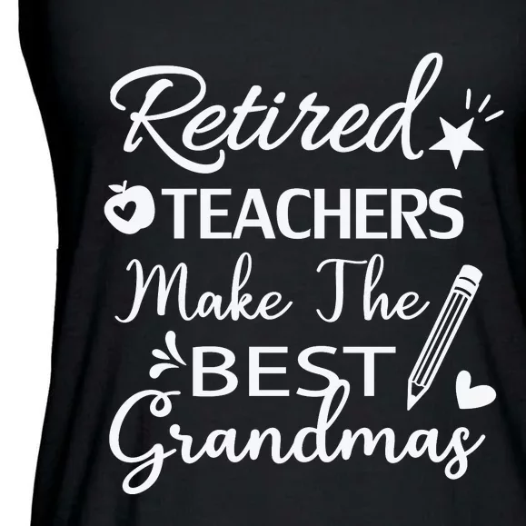 Retired Teacher White Ladies Essential Flowy Tank