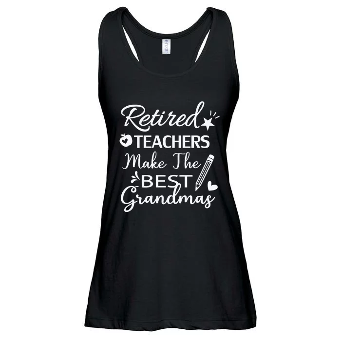 Retired Teacher White Ladies Essential Flowy Tank