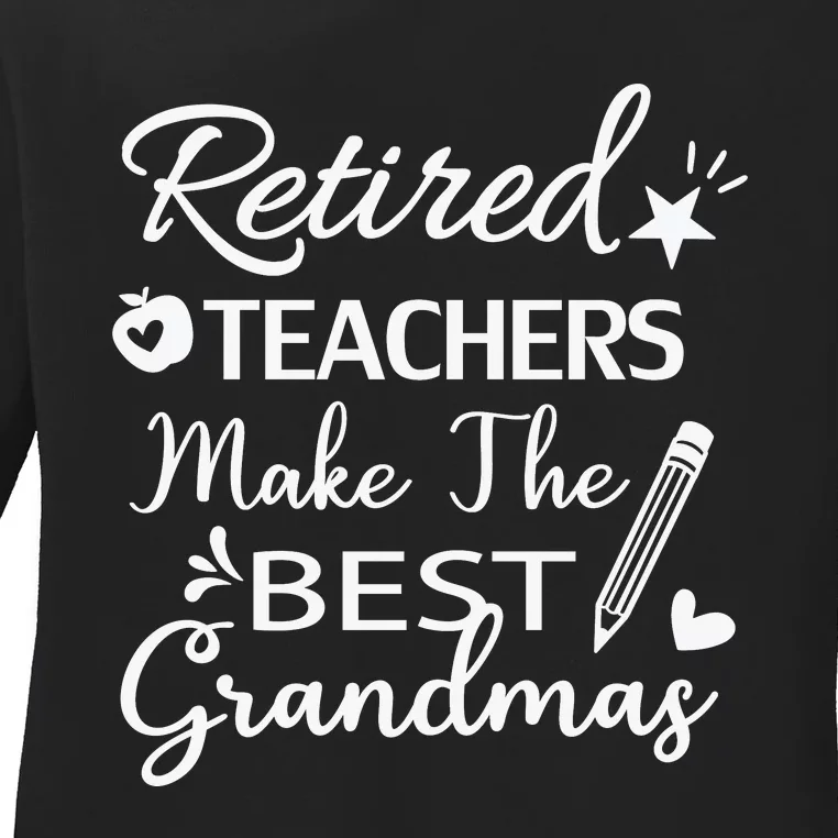 Retired Teacher White Ladies Long Sleeve Shirt